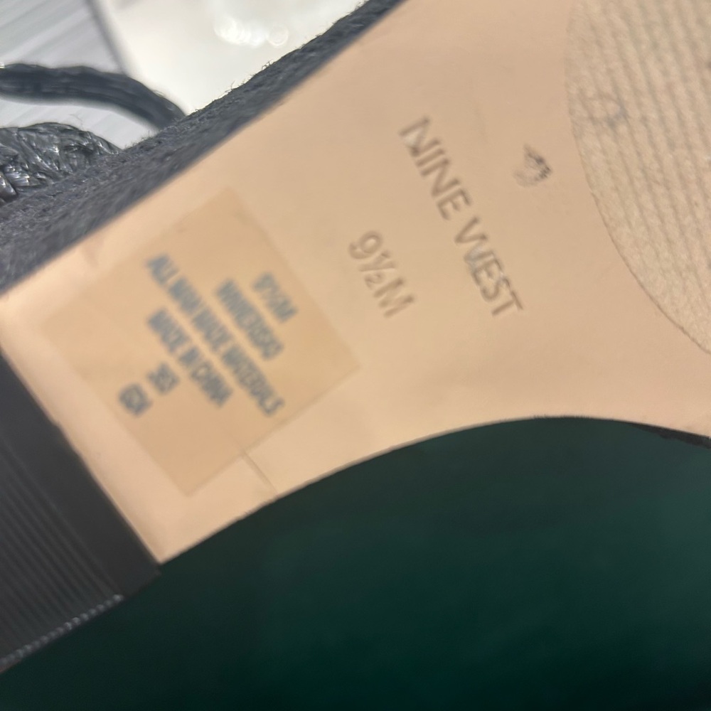 Nine West Black Woven Wedges - Picture 9 of 15
